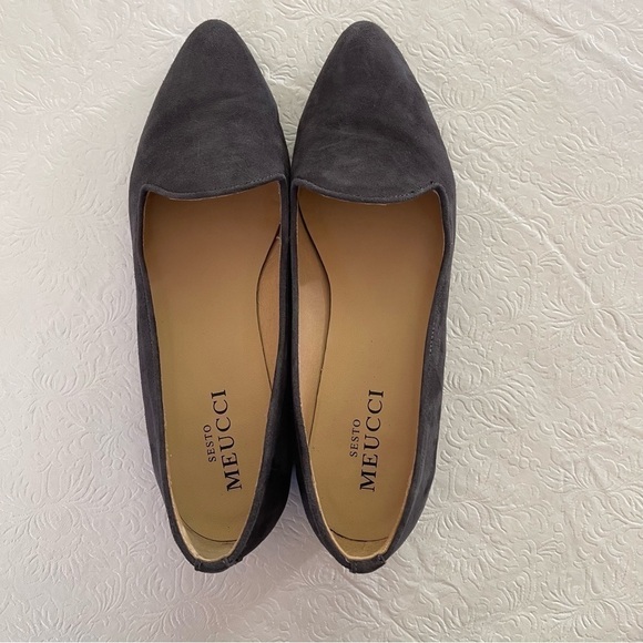 Sesto Meucci Gray Suede Low Heel - Picture 3 of 10